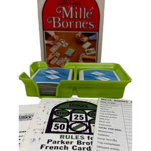 VTG 1971 Mille Bornes Parker Bros Full Set French Card Game 112 Cards Tray Instr